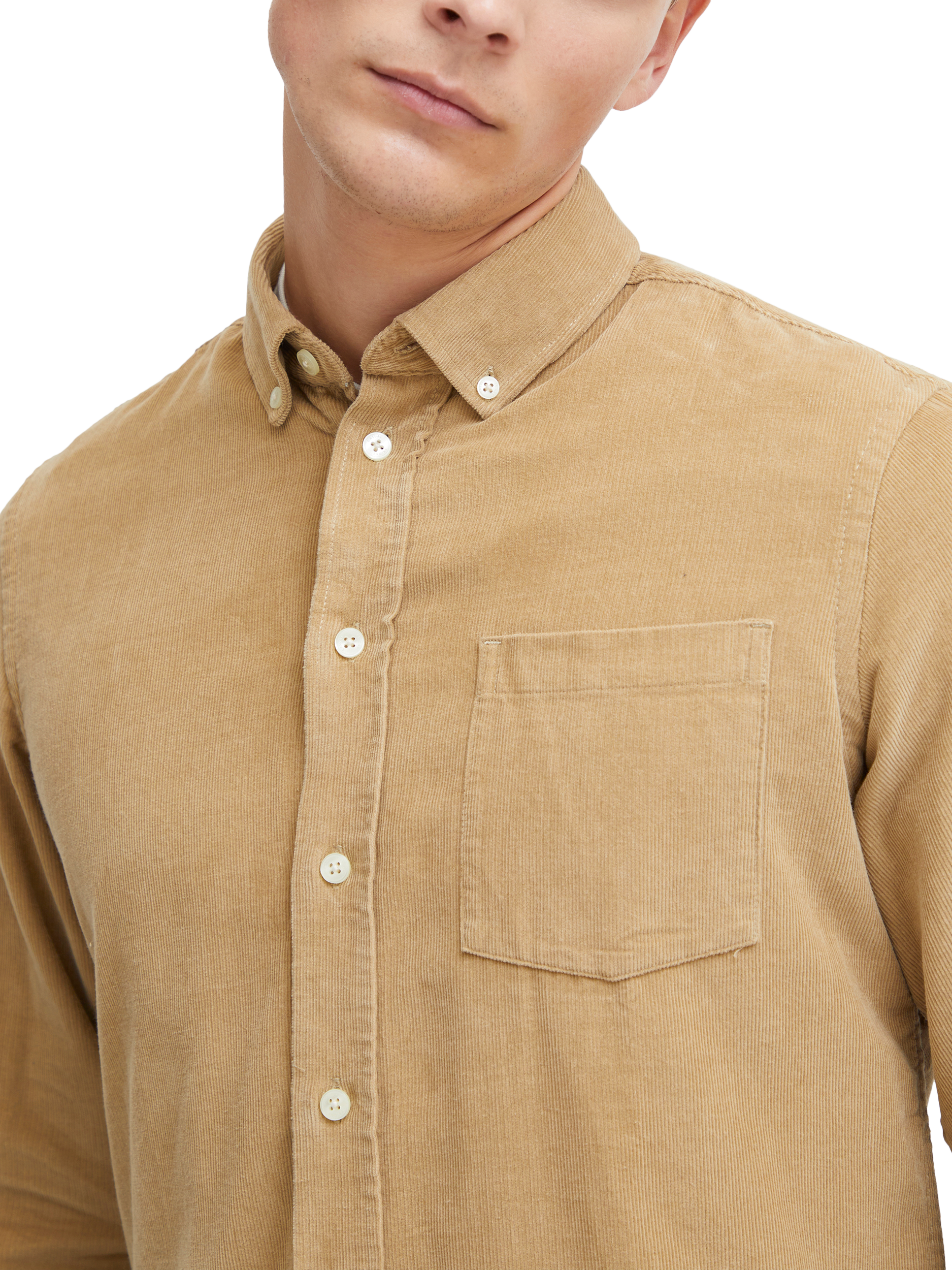 Product image 4 of 6, which shows Casual Friday Anton Cord Shirt, Kelp, S