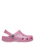 Crocs Kids' Classic Glitter Clogs, Pink Tweed Glitter