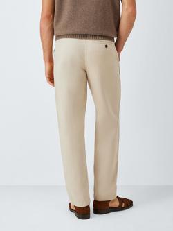 John Lewis Cotton Linen Blend Trousers - view 2, Natural