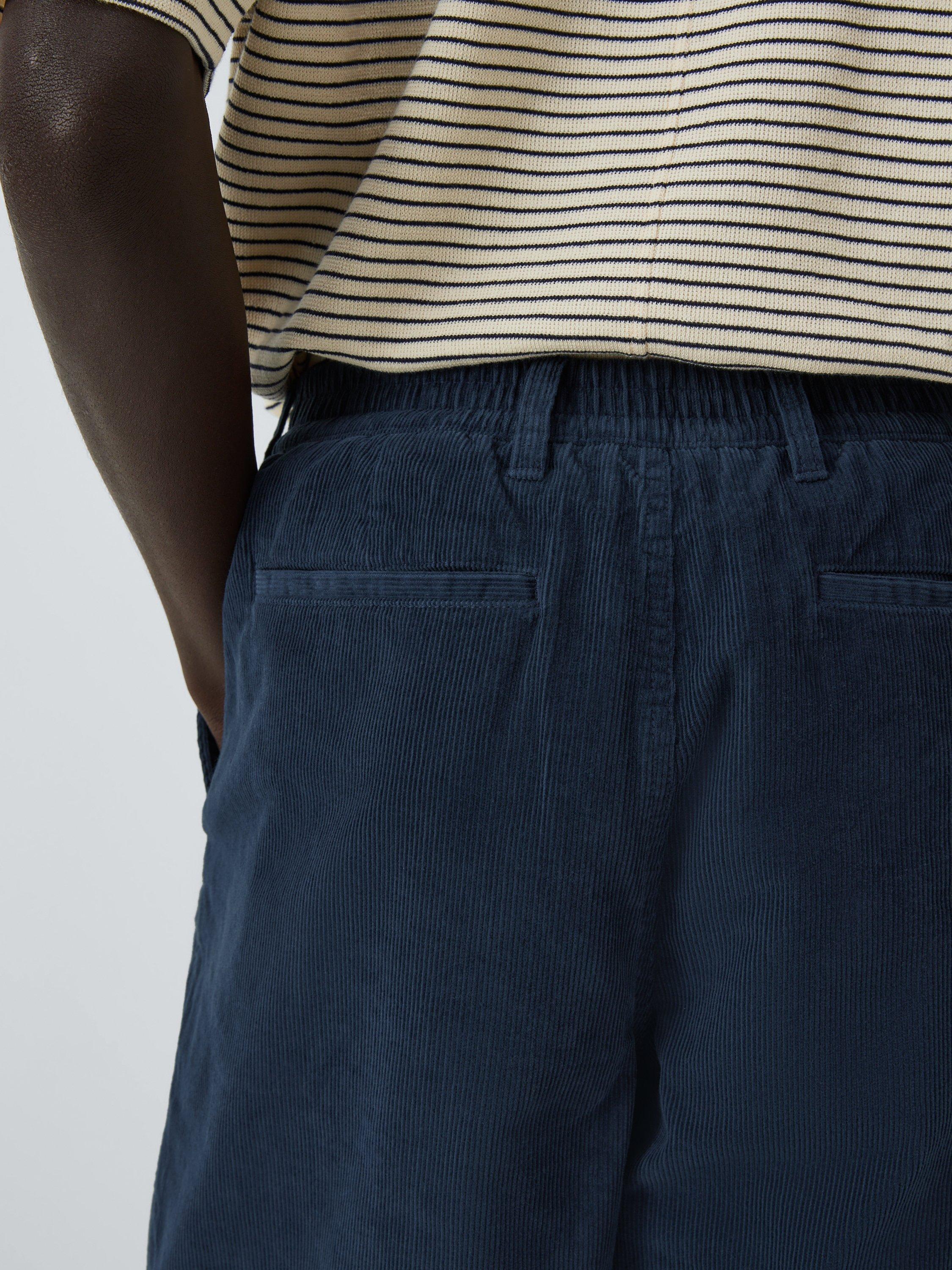 Product image 6 of 6, which shows John Lewis Cotton Cord Chino Shorts, Mood Indigo, 34R