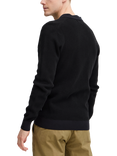 Casual Friday Karl Long Sleeve Knitted Polo Shirt, Dark Navy