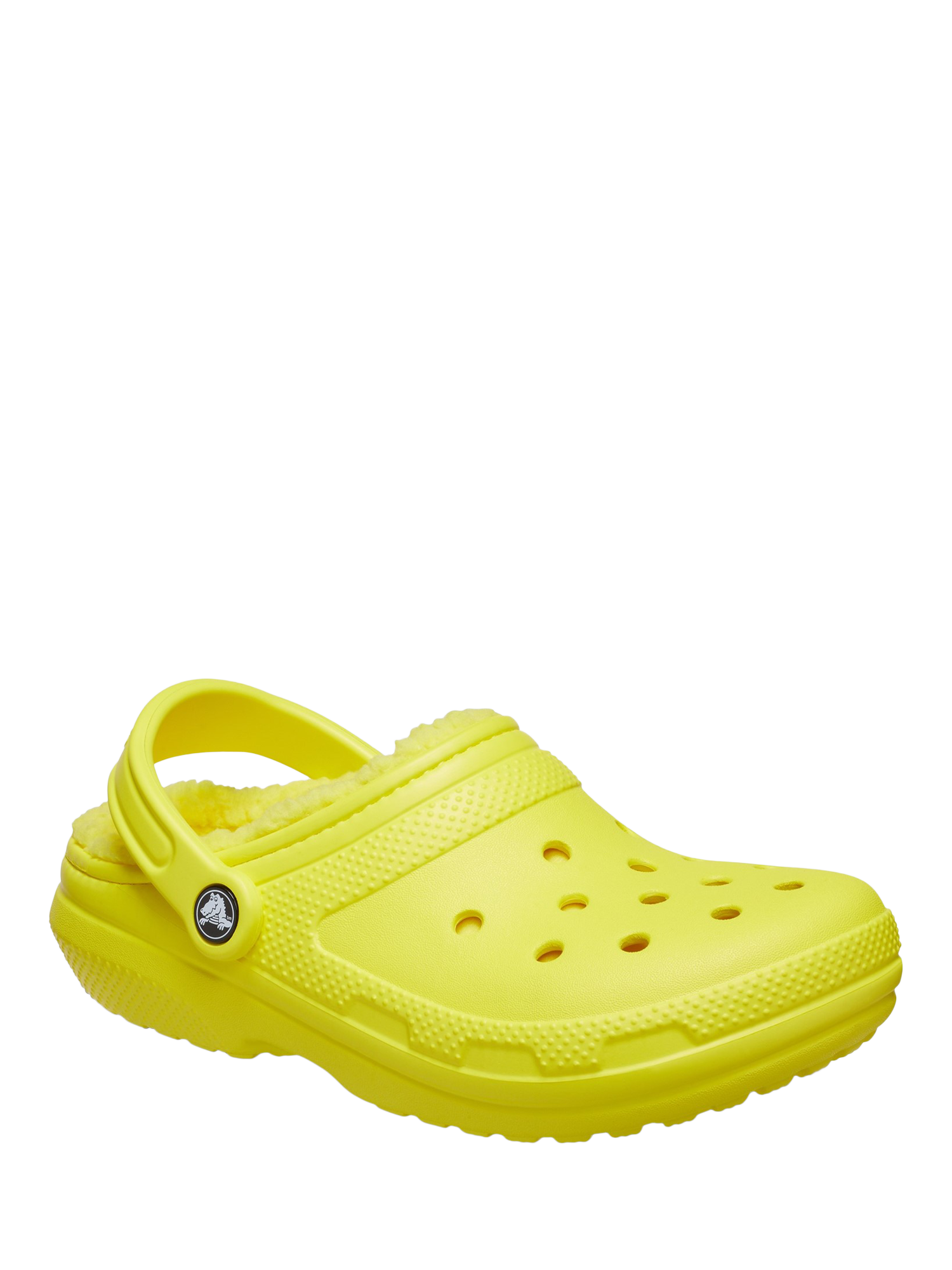 Crocs with fur yellow best sale