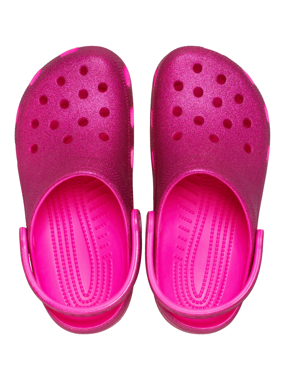 Pink sparkle crocs online