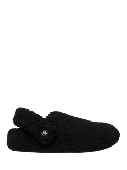 Crocs Classic Cozzzy Faux Fur Slippers, Black