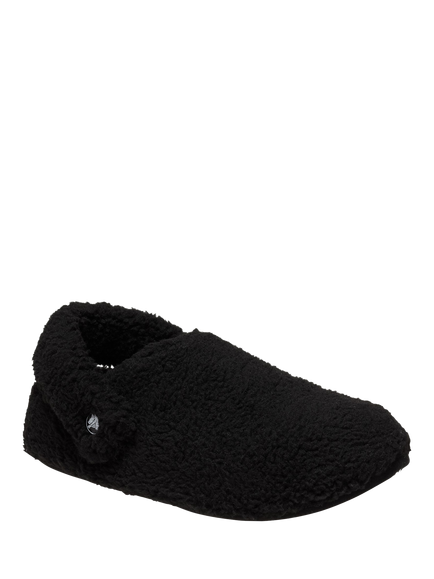 Crocs Classic Cozzzy Faux Fur Slippers - view 2, Black