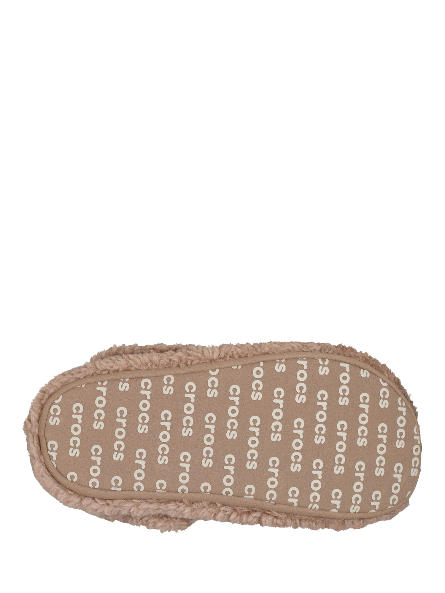 Product image 5 of 6, which shows Crocs Classic Cozzzy Faux Fur Slippers, Mushroom, 3