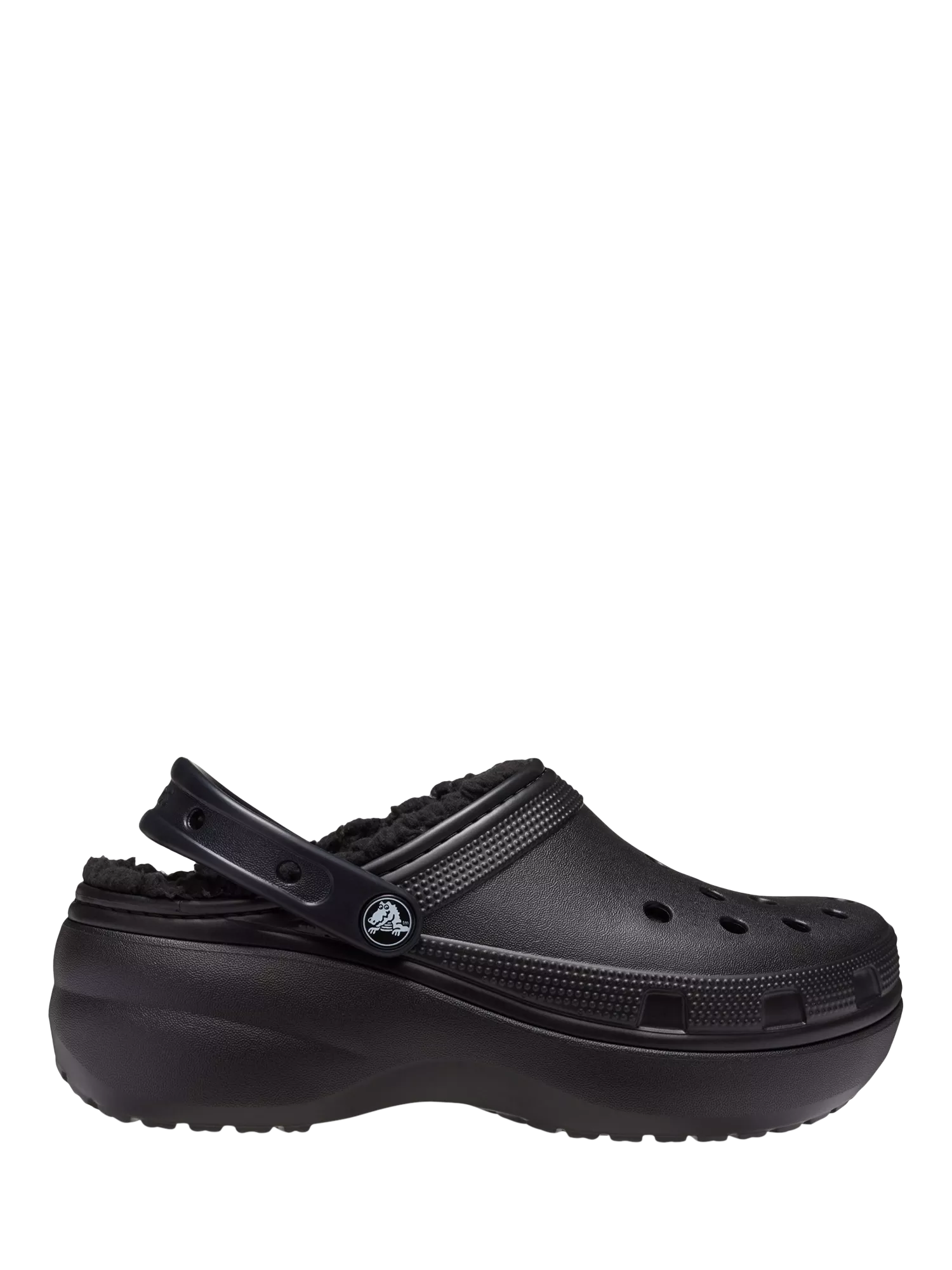 Crocs Classic Lined Platform Clogs Black