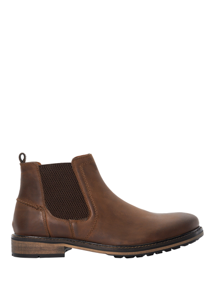 Dune London Chorleys Leather Wide Fit Boots, Brown