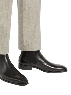 Dune London Mandatory Wide Fit Leather Chelsea Boots, Black - view 2, Black