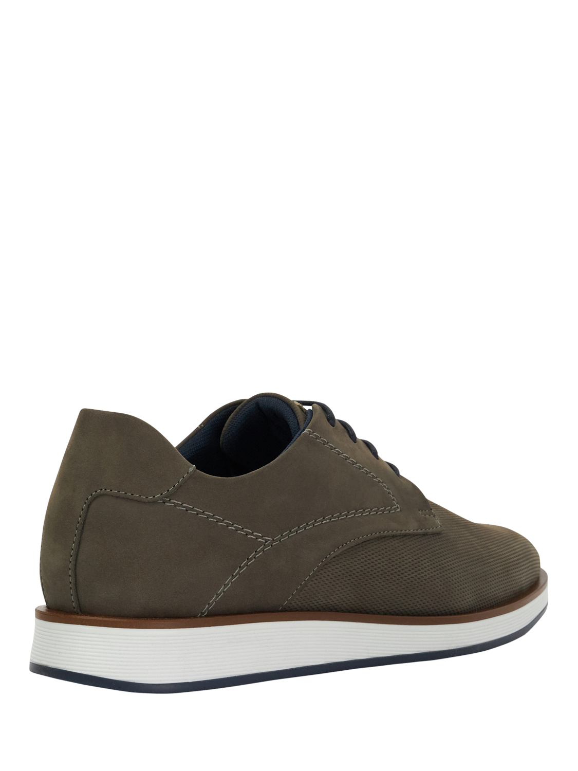 Dune Wide Fit Beko Perforated Nubuck Derby Shoes