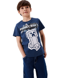 NAME IT Kids' Minecraft T-Shirt, Dark Denim