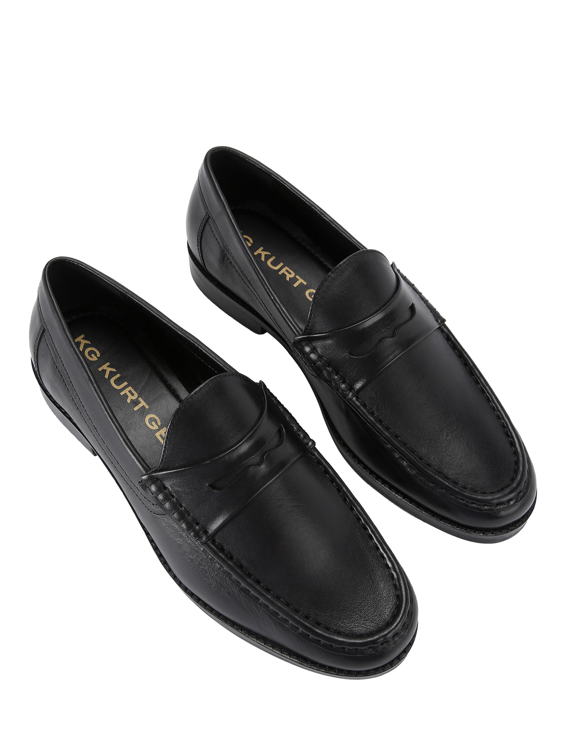 Product image 2 of 4, which shows KG Kurt Geiger Francis Leather Loafers, Black, 6