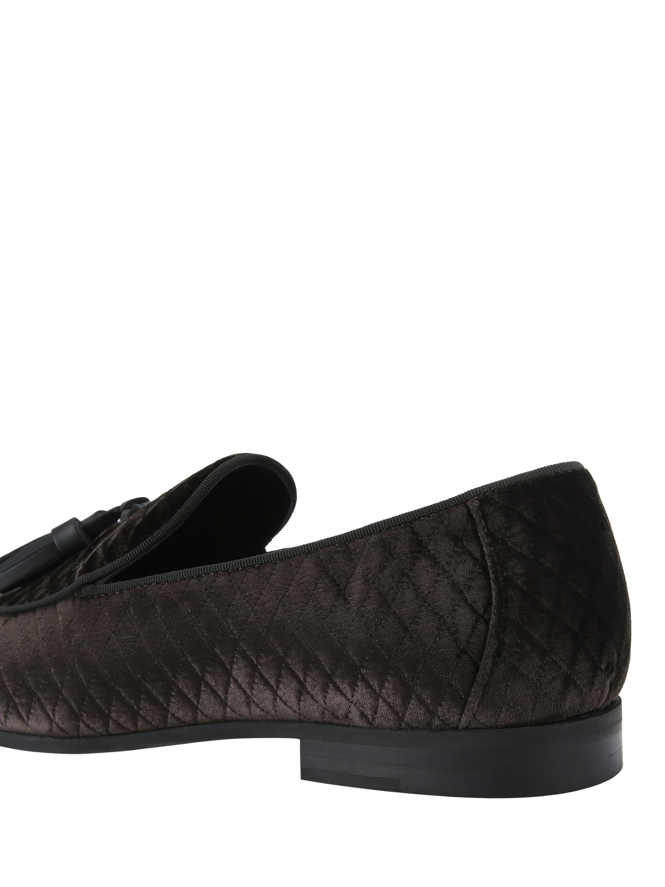Kurt Geiger London Henry Quilted Velvet Tassel Loafers