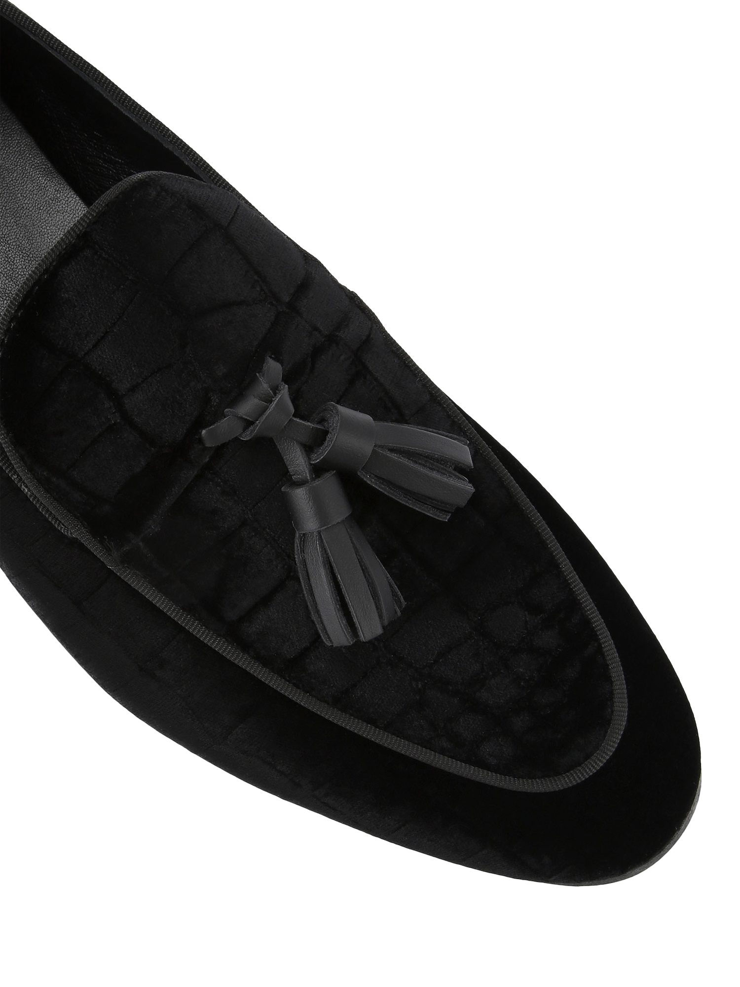 Product image 4 of 4, which shows Kurt Geiger London Henry Tassel Slip-On Loafers, Black, 6