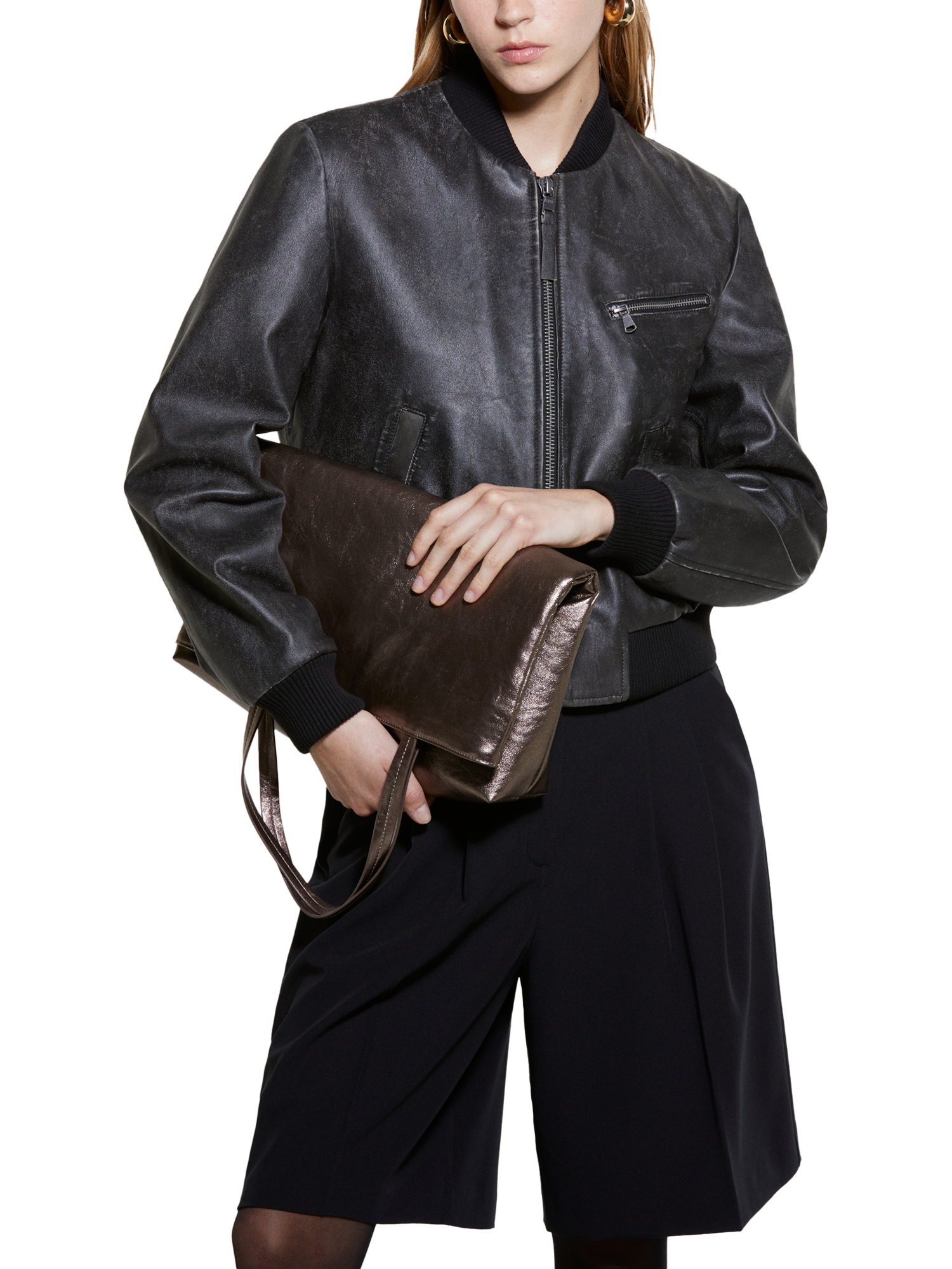 Padded faux leather jacket deals