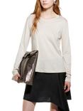 SISLEY Cotton Modal Long Sleeve Top