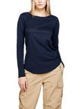 SISLEY Cotton Modal Long Sleeve Top