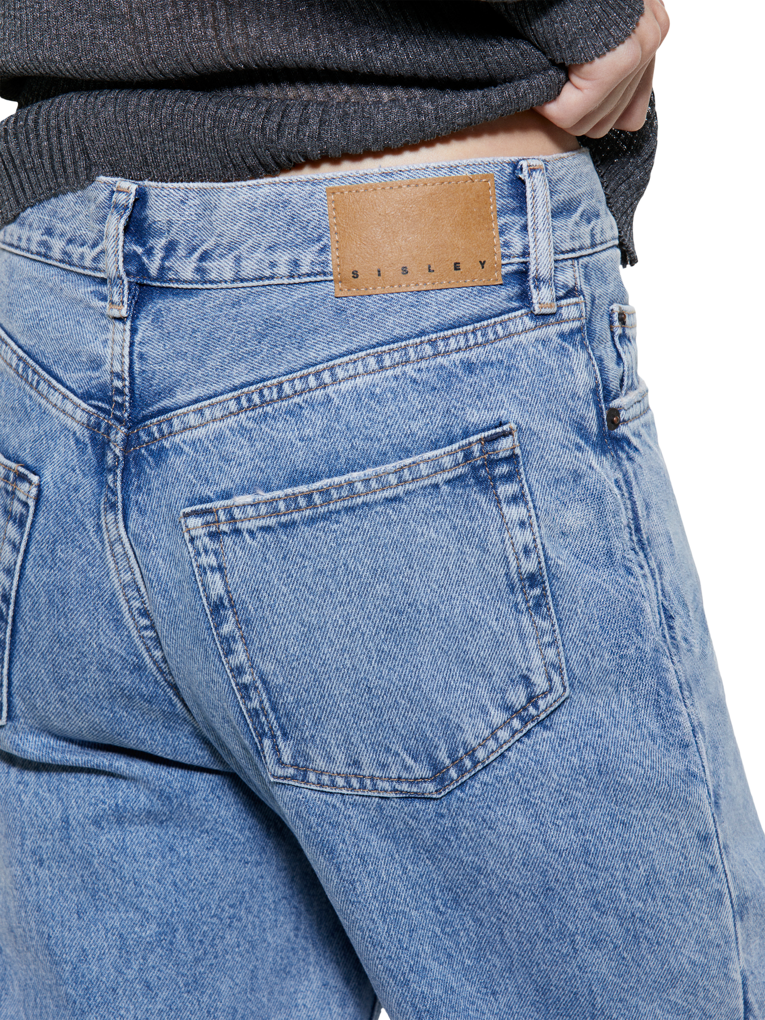 Product image 4 of 4, which shows SISLEY High Waist Jeans, Blue, 26R