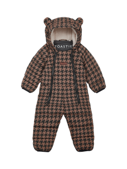 Toastie Baby Cloud Onesie Snowsuit, Toffee Houndstooth