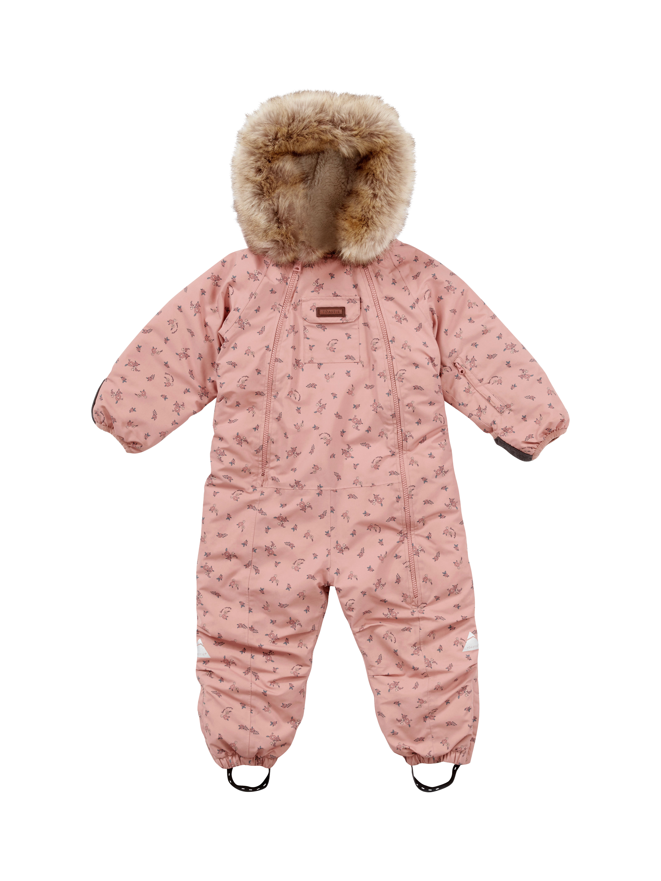 Product image 1 of 3, which shows Toastie Kids' Waterproof Fleece Lined Snowsuit, Winter Floral, 18-24 months