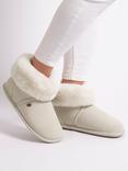Just Sheepskin Albery Suede Slipper Boots, Cream