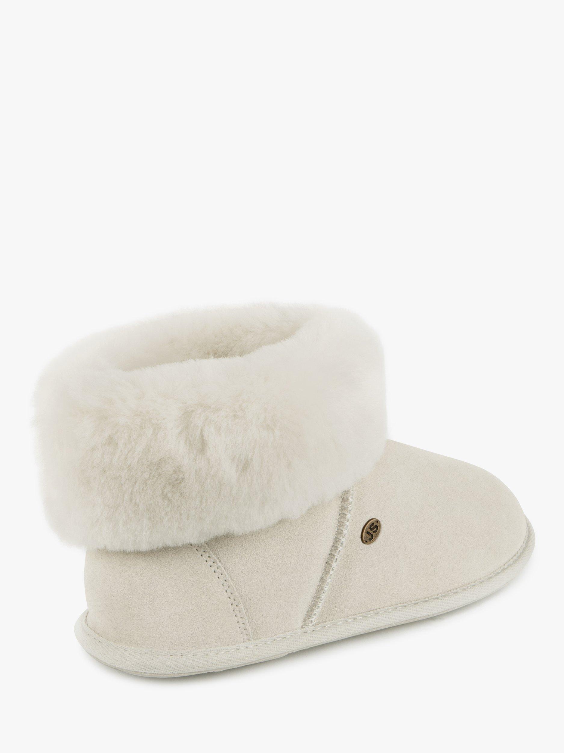Product image 5 of 6, which shows Just Sheepskin Albery Suede Slipper Boots, Cream, 4