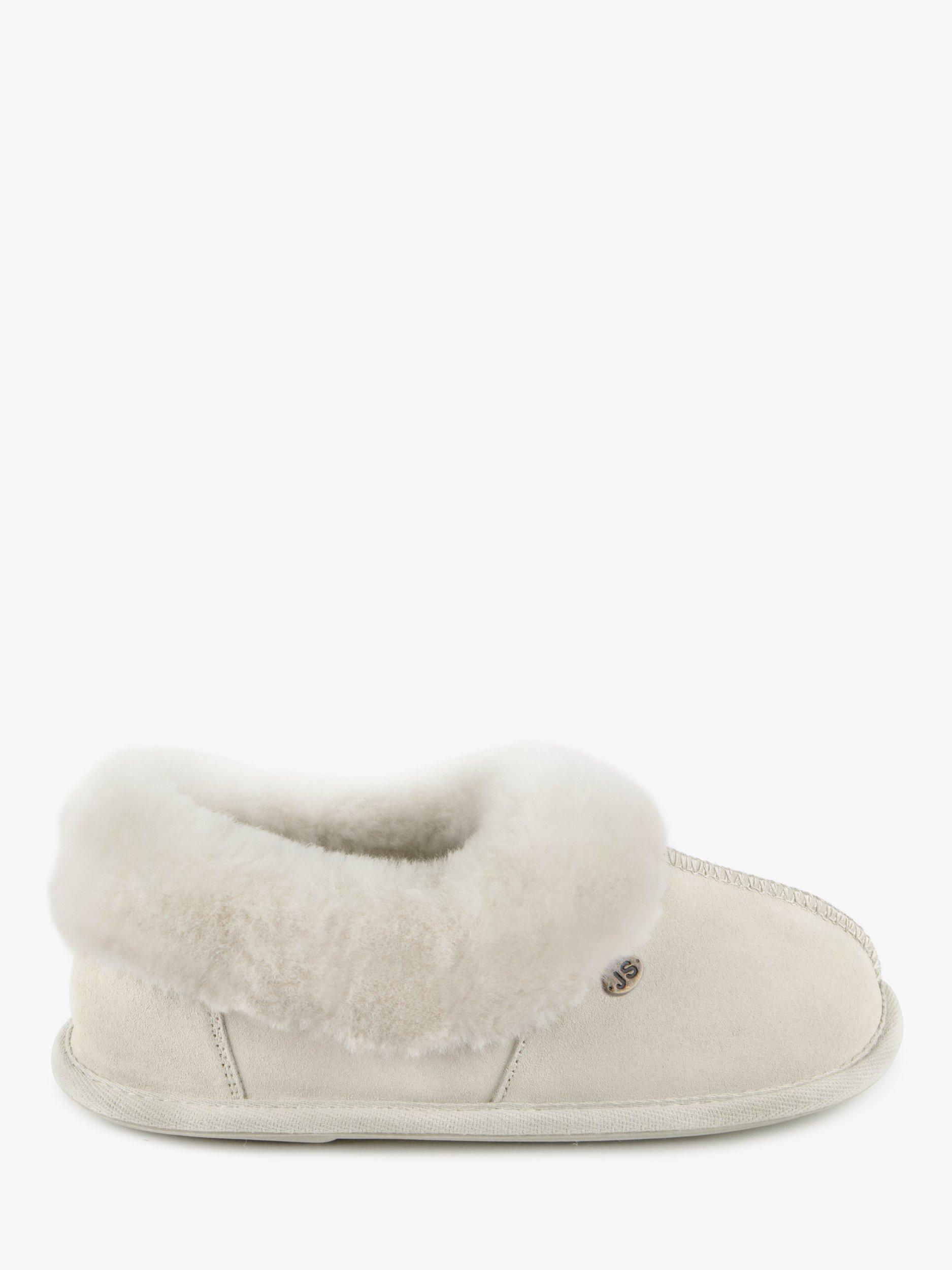 Product image 1 of 6, which shows Just Sheepskin Classic Sheepskin Slippers, Cream, 4