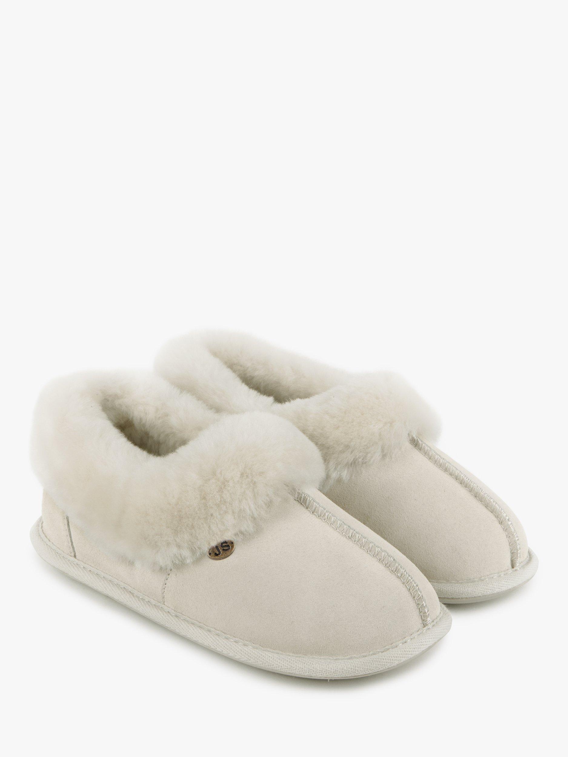 Product image 3 of 6, which shows Just Sheepskin Classic Sheepskin Slippers, Cream, 4