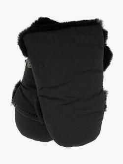 Just Sheepskin Nadia Stroller Mittens, Black, Black