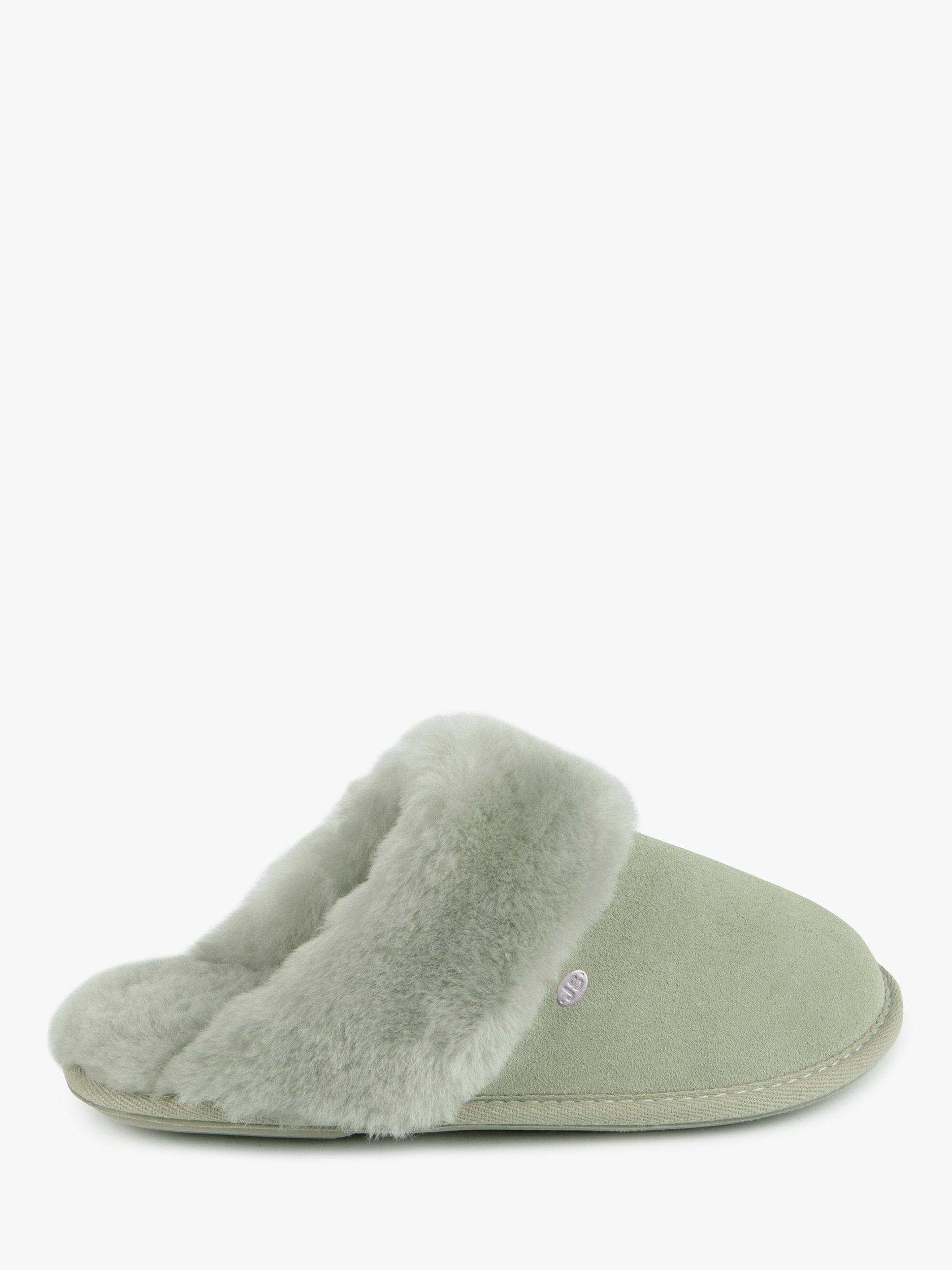 Product image 2 of 6, which shows Just Sheepskin Duchess Sheepskin Mule Slippers, Sage, 4