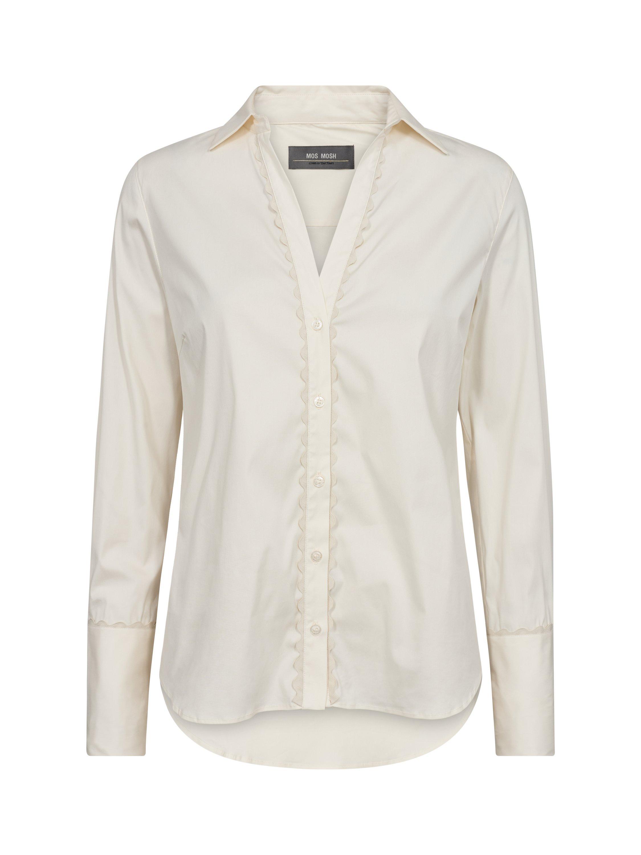 Product image 3 of 4, which shows MOS MOSH Sybel Wave Shirt, Ecru, XL