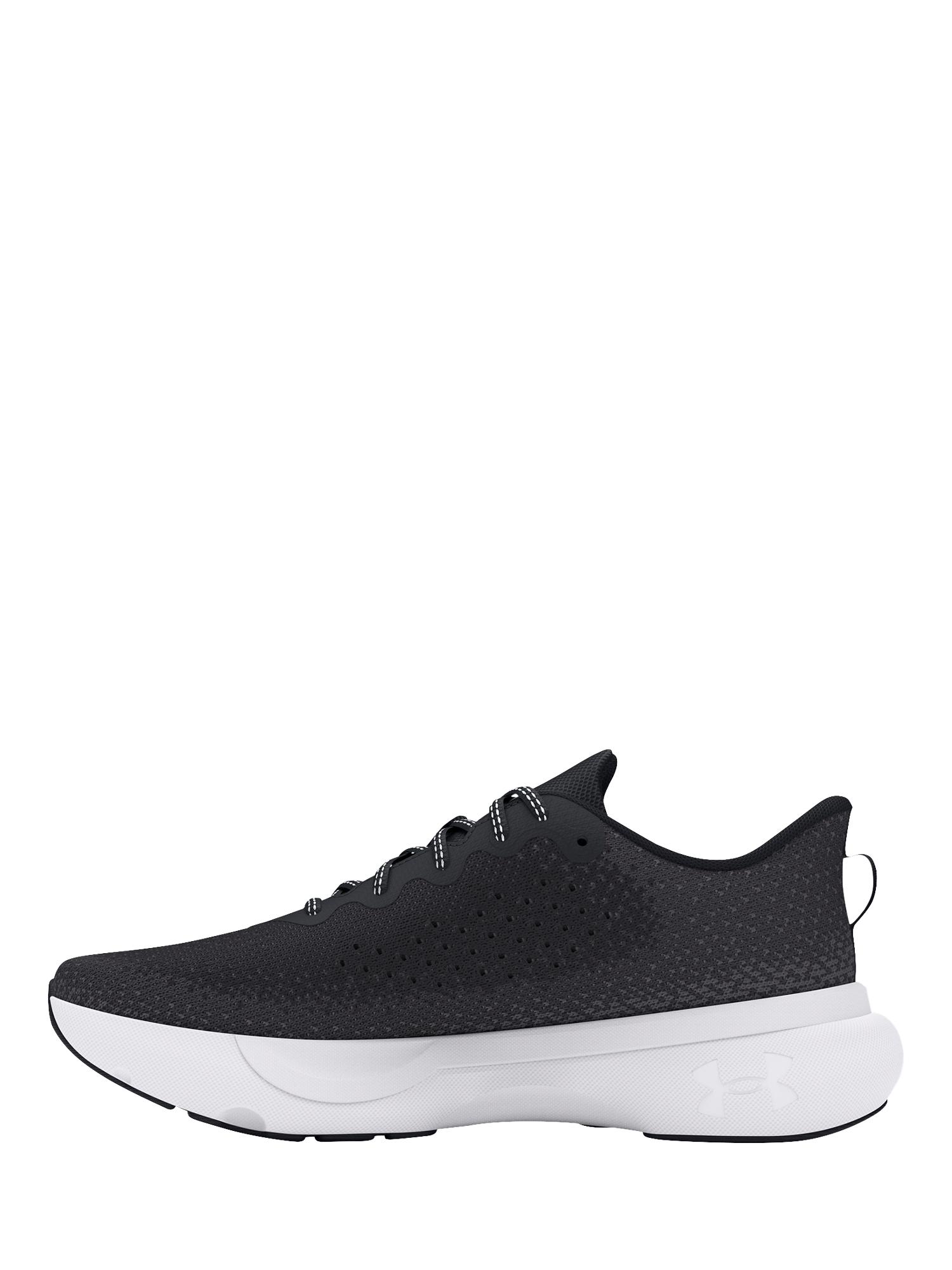 Product image 5 of 5, which shows Under Armour Men's Infinite Pro Sports Trainers, Black / White, 7