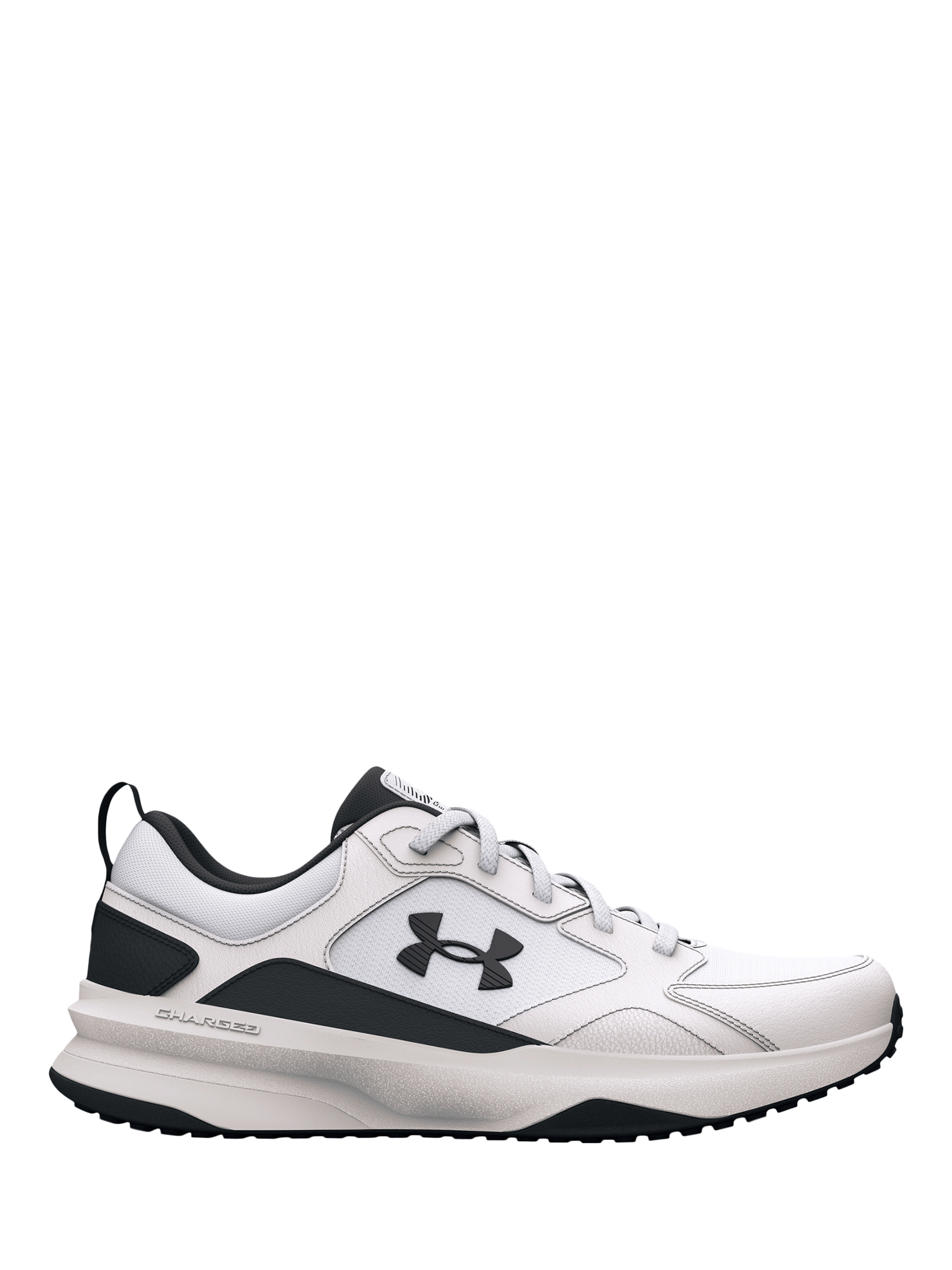 Under Armour Men's Charged Sports Shoes, White/ Black