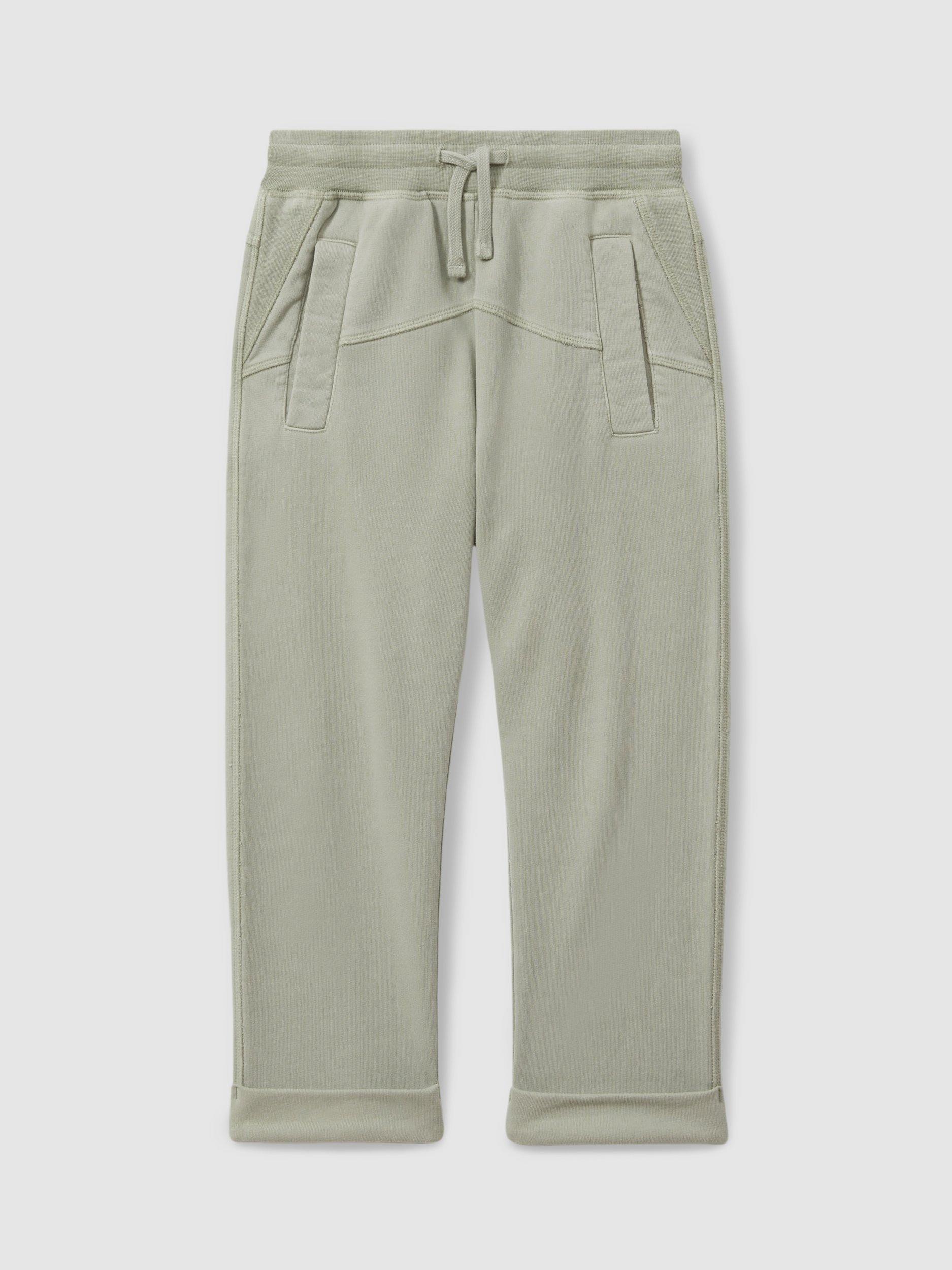 Product image 2 of 4, which shows Reiss Kids' Kate Trousers, Sage, 9-10 years