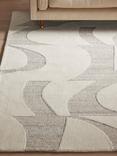 John Lewis Mellea Broken Wave Rug, Grey/Ivory