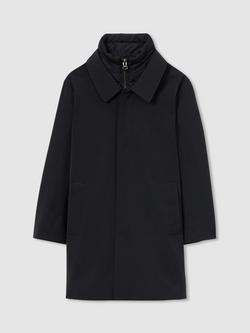 Reiss Kids' Logan Hybrid Removable Gilet Gabardine Coat, Navy