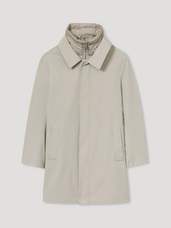 Reiss Kids' Logan Hybrid Removable Gilet Gabardine Coat, Stone