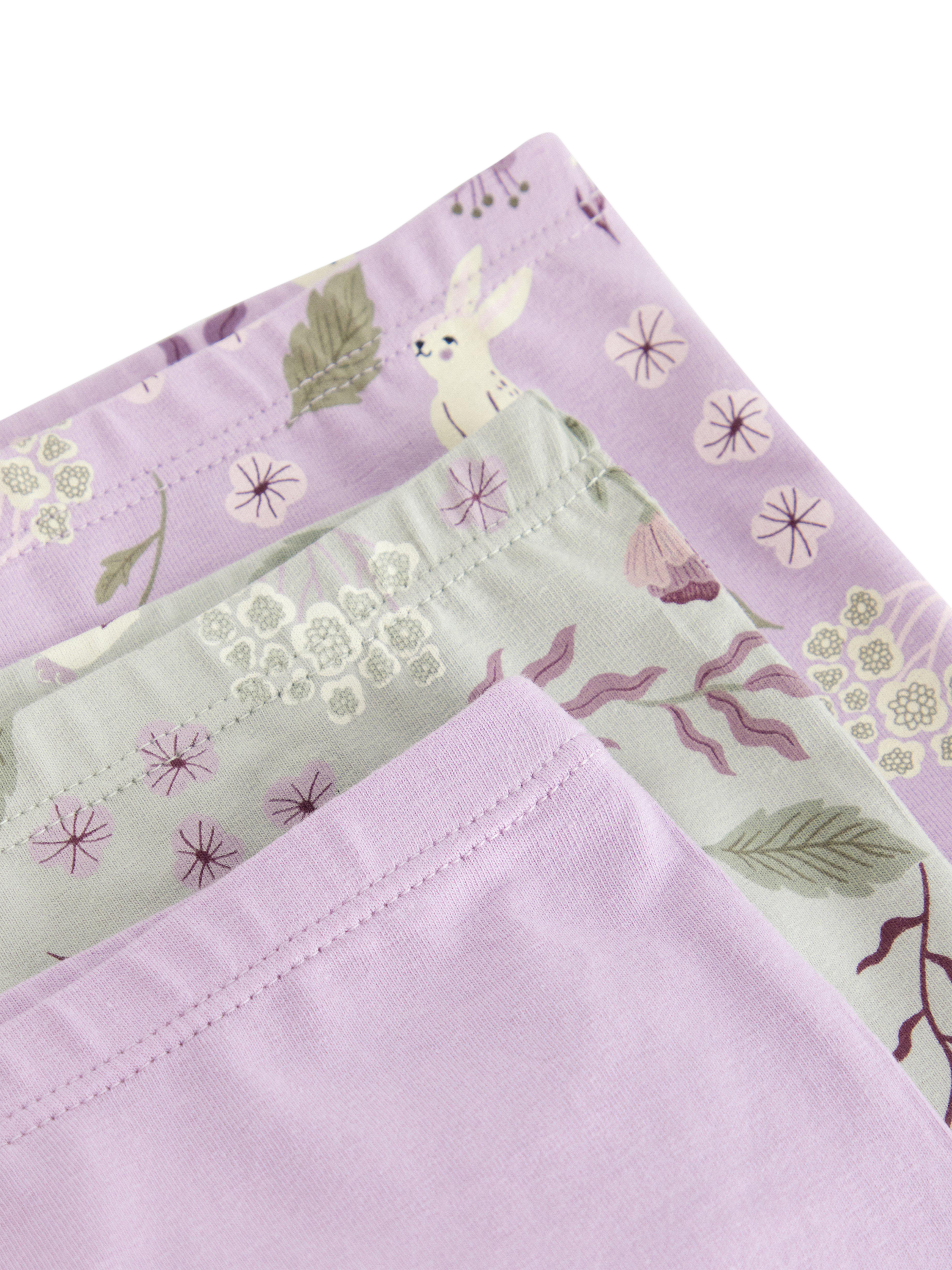 Product image 3 of 3, which shows Lindex Kids' Woodland Animal Shortie Briefs, Pack of 3, Light Lilac, 2-4 years