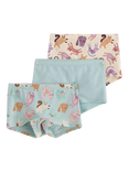 Lindex Kids' Cat Shortie Briefs, Pack of 3, Aqua/Cream/Multi