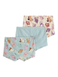 Lindex Kids' Cat Shortie Briefs, Pack of 3, Aqua/Cream/Multi