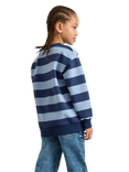 Lindex Kids' Stripe Sweatshirt, Dark Blue