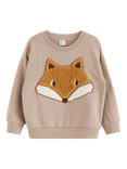 Lindex Kids' Fox Jumper, Dusty Beige