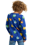 Lindesx Kids' Organic Cotton Pokemon Long Sleeve Top, Blue/Multi