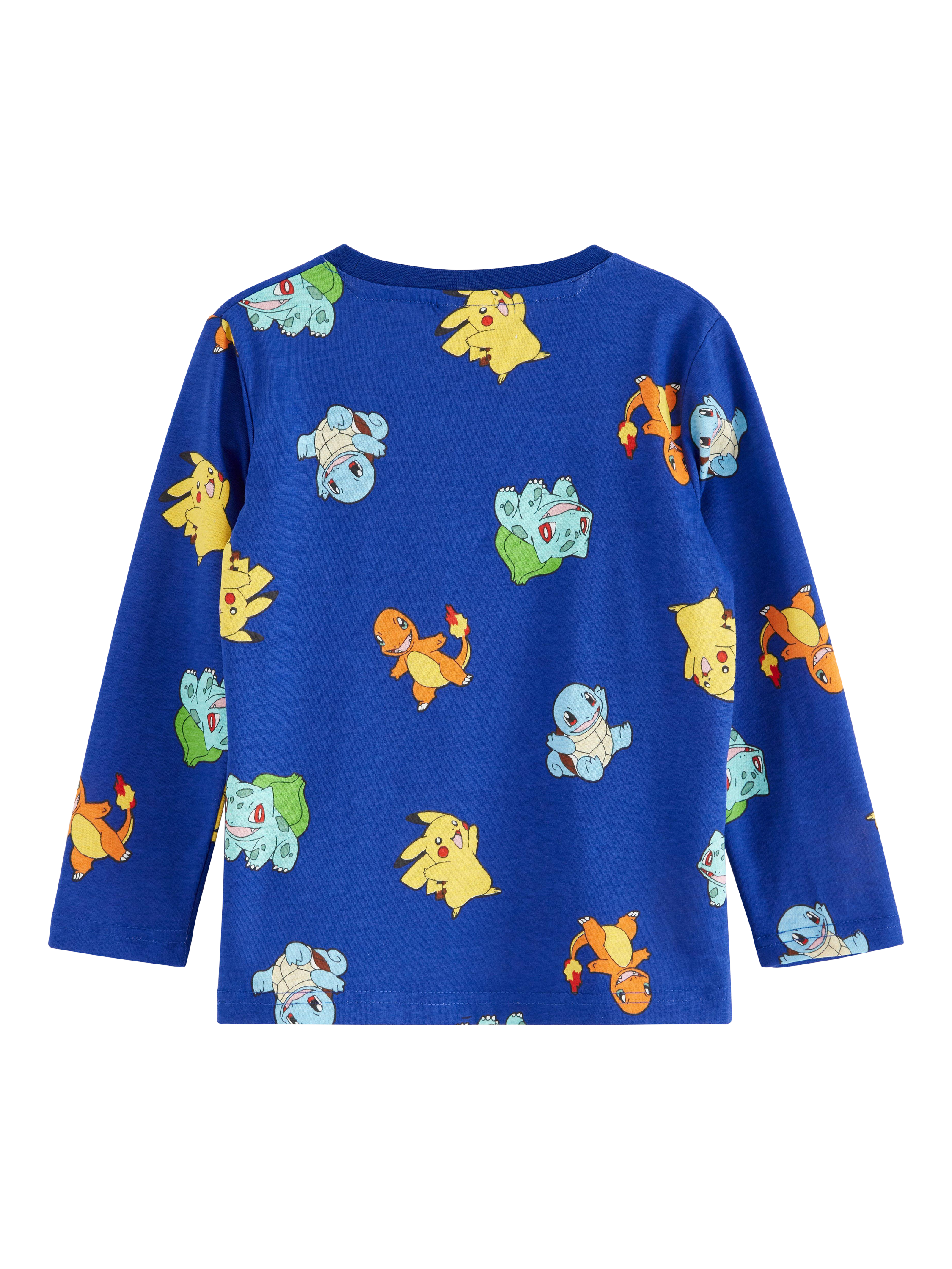 Product image 5 of 6, which shows Lindesx Kids' Organic Cotton Pokemon Long Sleeve Top, Blue/Multi, 3-4 years