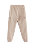 Lindex Kids' Cargo Jersey Trousers, Dusty Beige