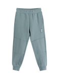 Lindex Kids' Reinforced Knee Soft Joggers, Dusty Aqua