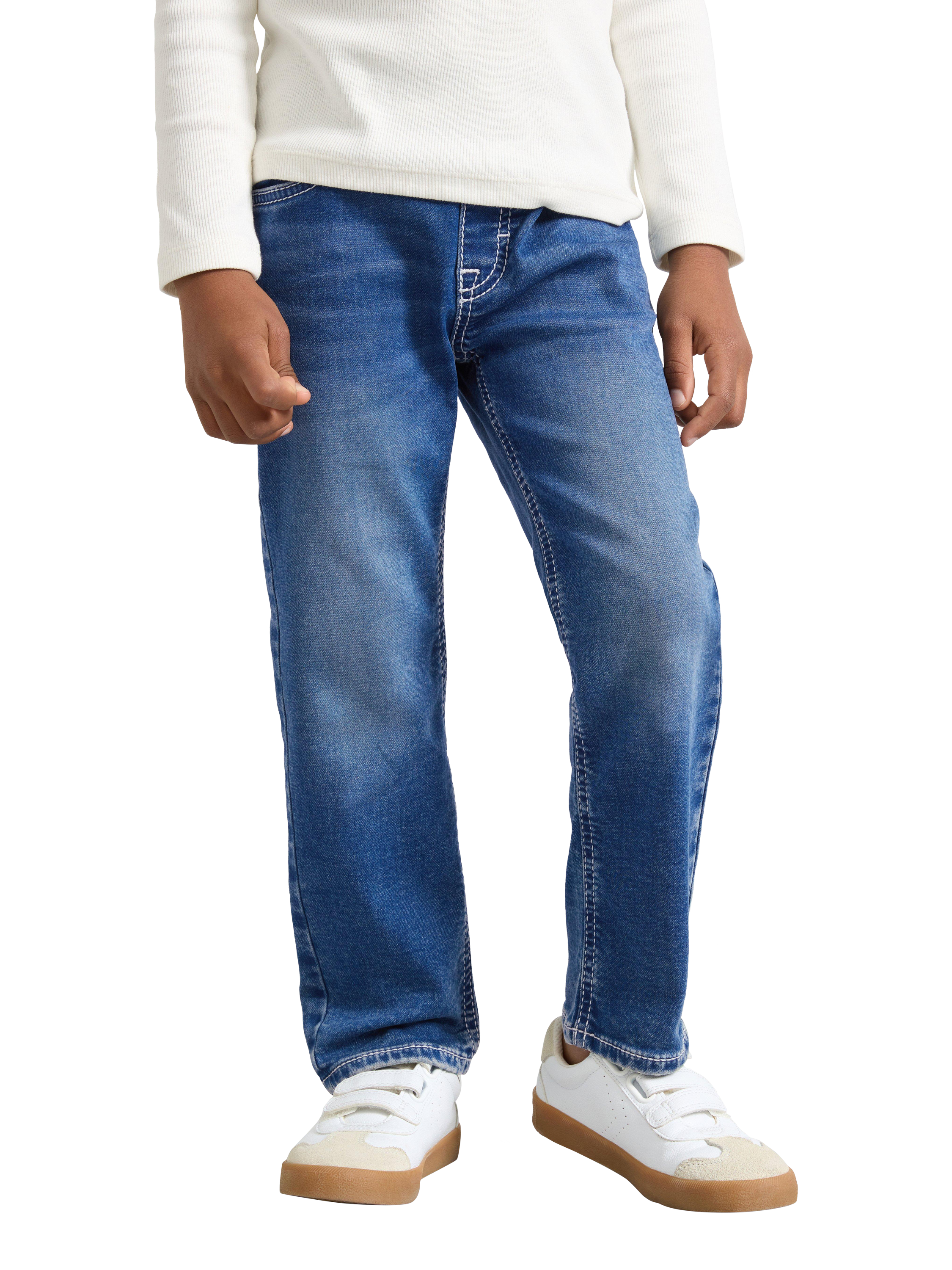 Product image 1 of 6, which shows Lindex Kids' Staffan Straight Leg Jeans, Denim, 2-3 years