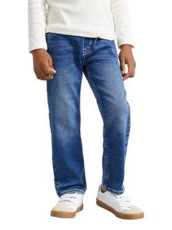 Lindex Kids' Staffan Straight Leg Jeans, Denim, Denim