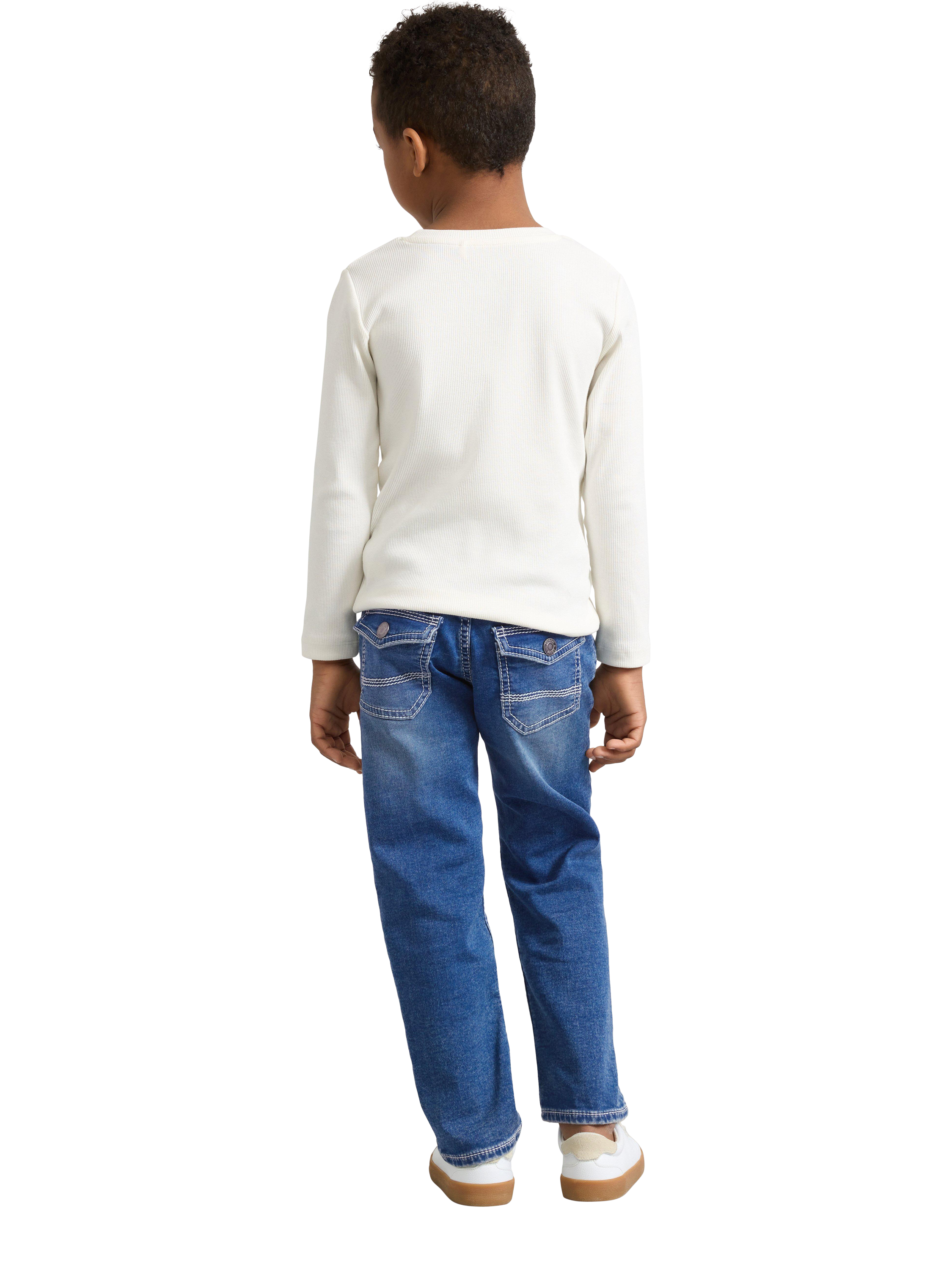 Product image 2 of 6, which shows Lindex Kids' Staffan Straight Leg Jeans, Denim, 2-3 years