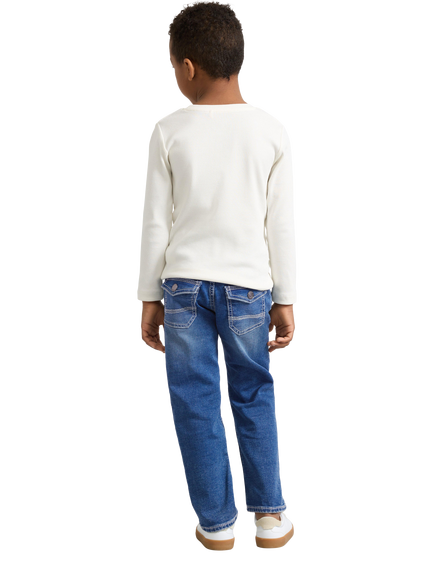 Lindex Kids' Staffan Straight Leg Jeans, Denim - view 2, Denim